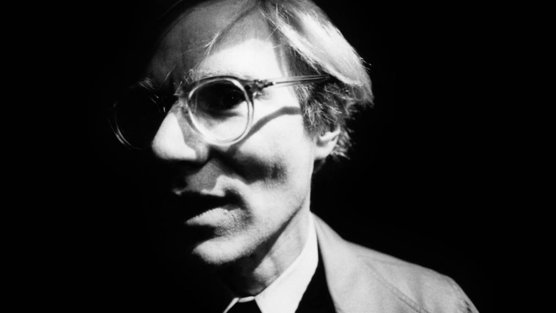 Close up photo of artist Andy Warhol