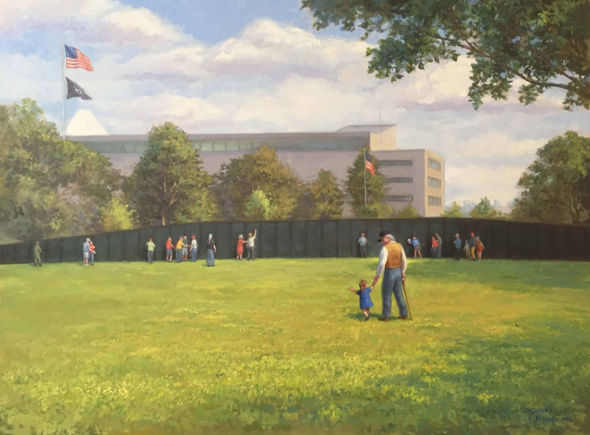 "The Wall That Heals" oil painting by David Geister and Friends.