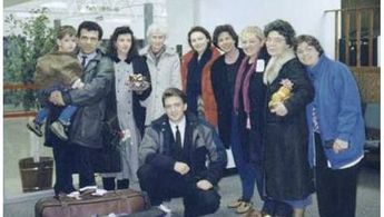 Fatima Said and her family arrive at Rochester Airport