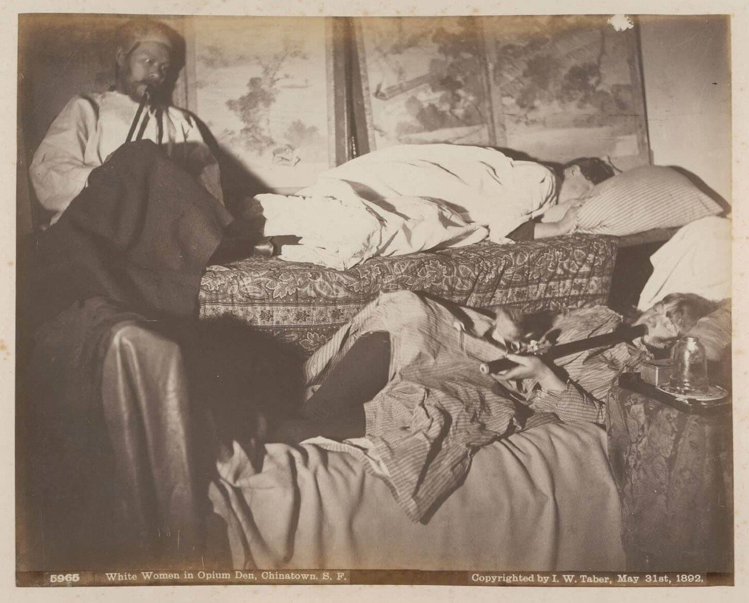 San Francisco opium dens in the mid-1800s. Photo courtesy of UC Berkeley, Bancroft Library.