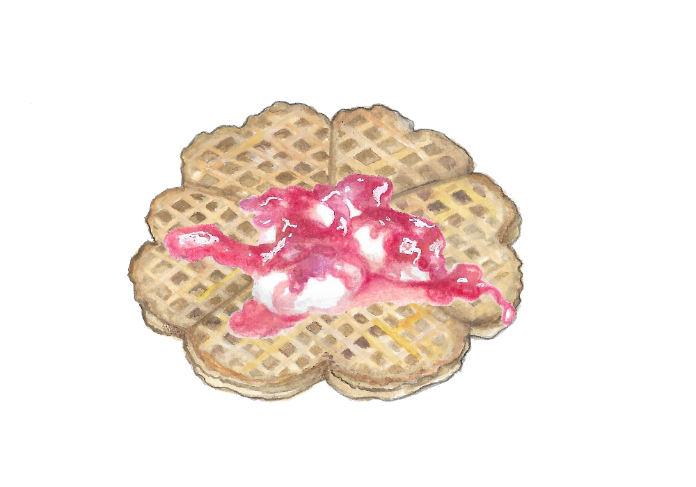 Sour cream_berries_waffle
