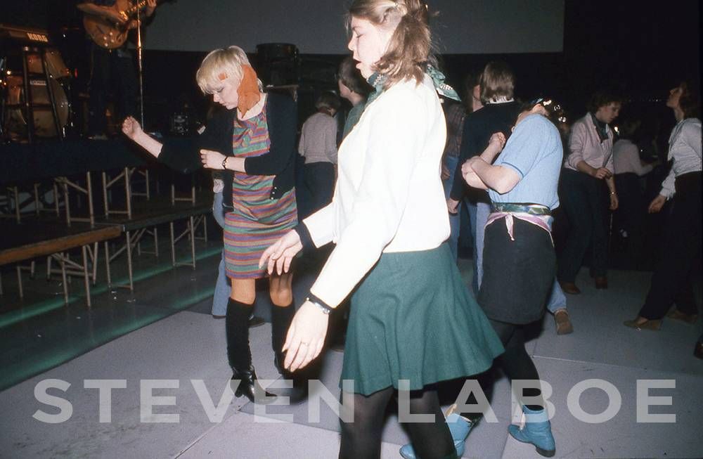 Chrissie Streich and Lori Barbero dancing in the Main Room at Sam's, 1980.