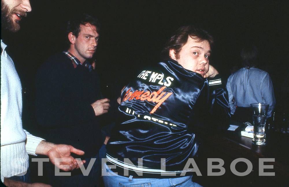 "We knew him before he went national..." - Steven Laboe. (Left to right: Richard Luka, Donald Clayton Holzschuh and the one-and-only Louie Anderson.) December 1981.