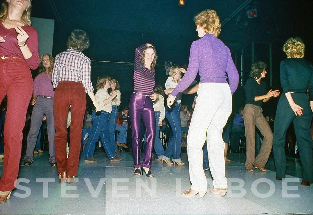 Purple spandex on the dance floor at Sam's in 1981.