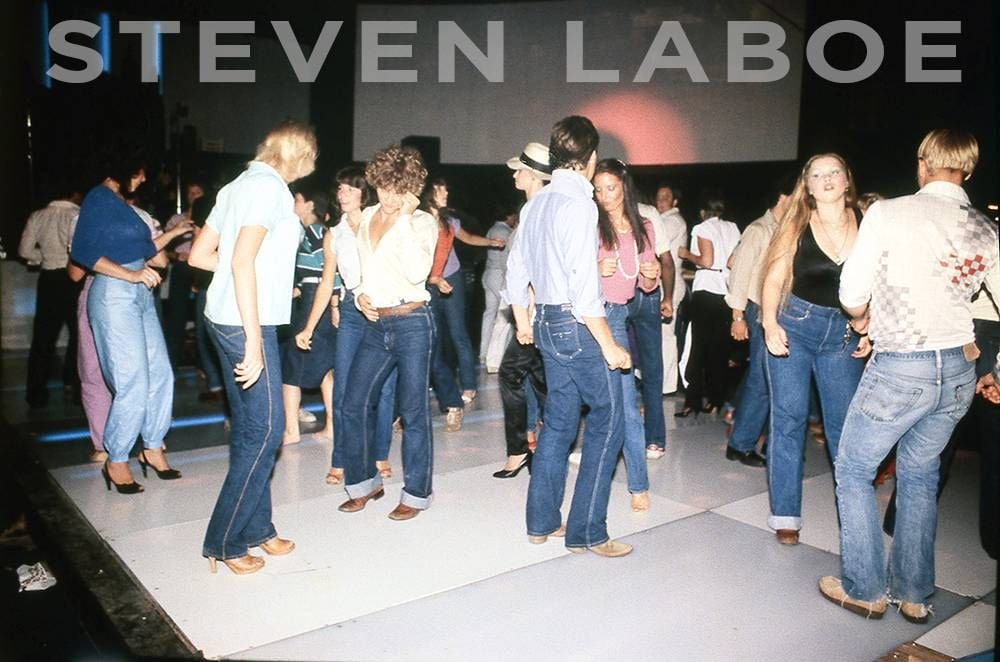 Jeans, jeans, jeans on the Dance Floor at Sam's, 1981.