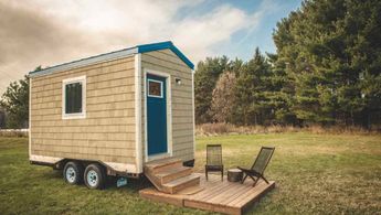 One of the tiny homes made by non-profit Settled. Photo by Dodge Creative Photography.