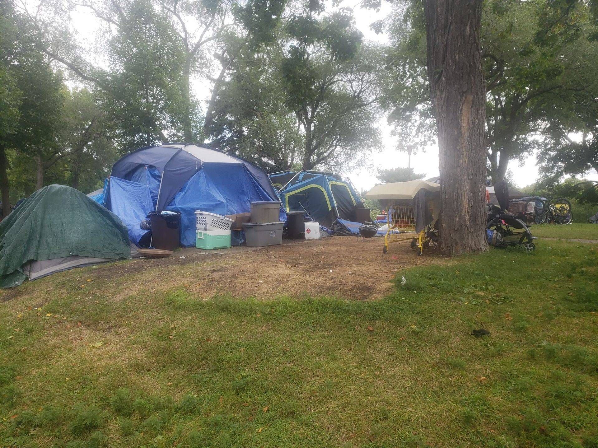 Tents at Powderhorn encampment