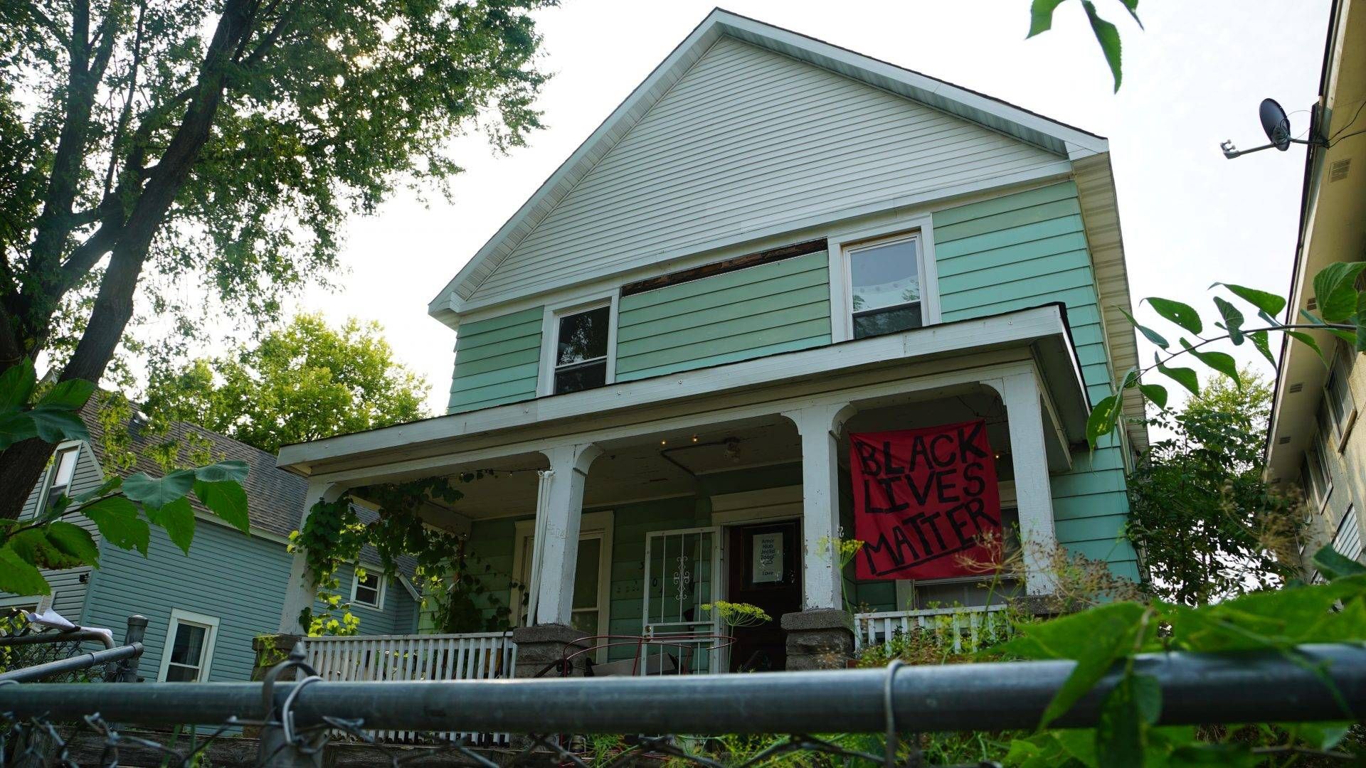 A house displays a Black Lives Matter sign near 38th and Chicago on Sept. 20, 2020. Similar can be found on sidewalks and house lawns across the Twin Cities.