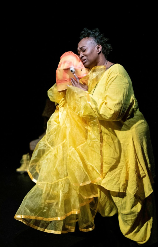 Hawona Sullivan Janzen performs her piece, Hydro's Phobia, at Pillsbury House Theatre. Photo by Philip Reinhardt.