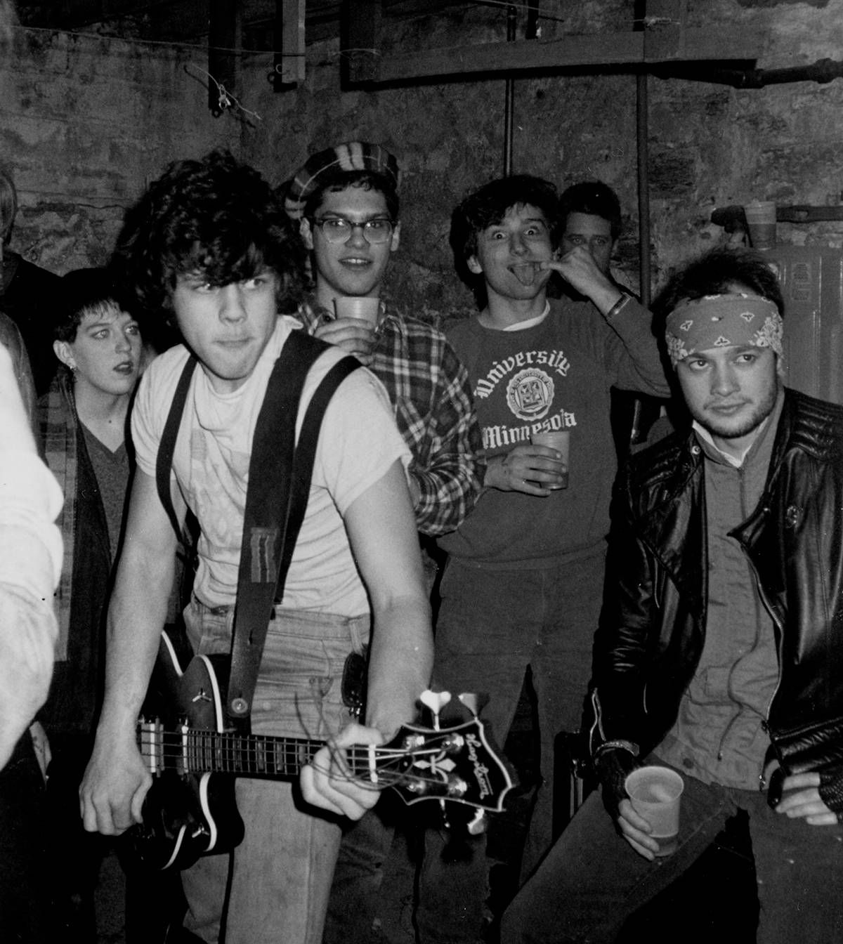Red Meat playing in the basement of the Big House 1983 - photo by Suzanne Beauchaine