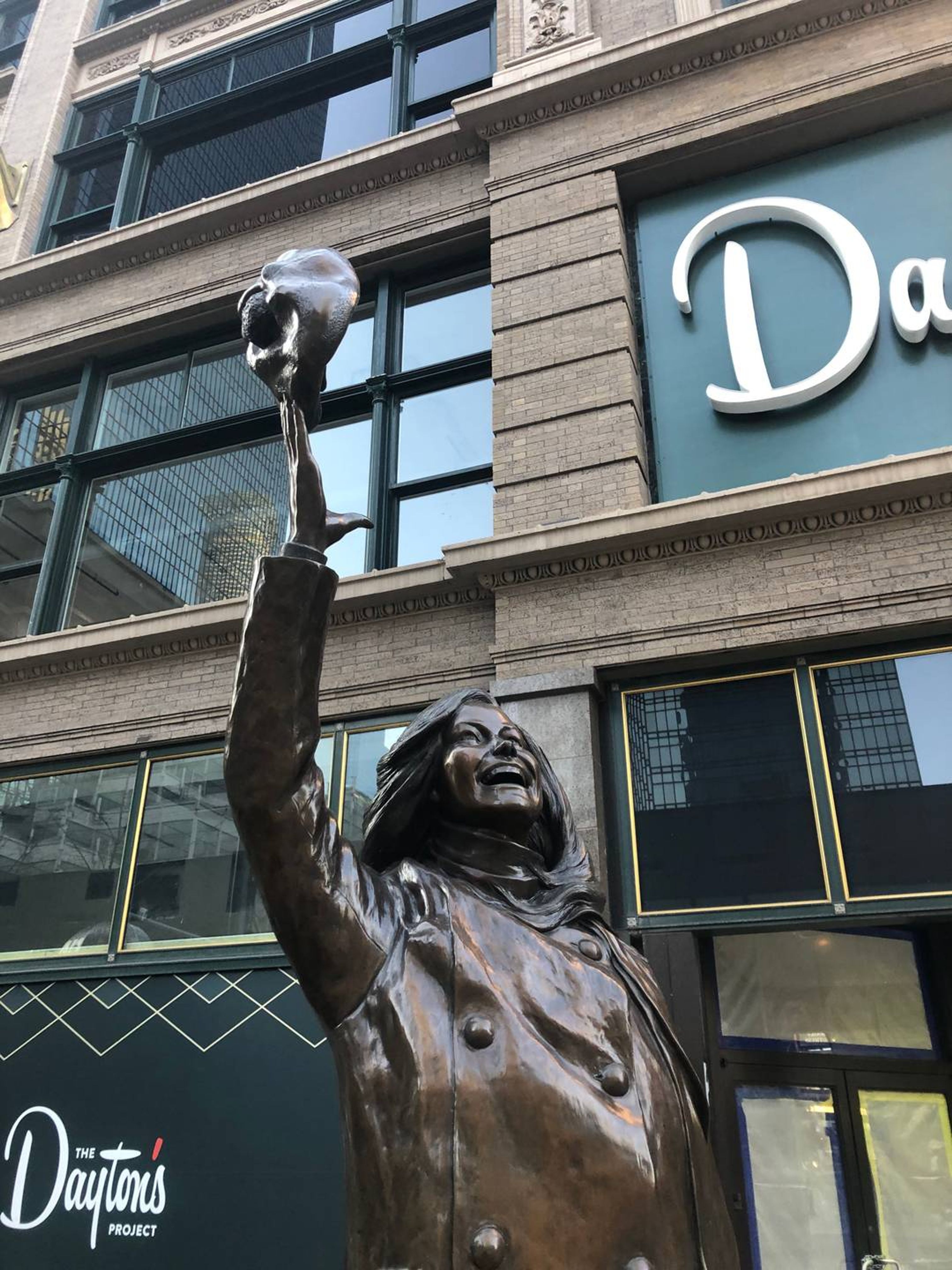 The TV Land Network's MTM Sculpture outside the Dayton's building in Downtown Minneapolis.