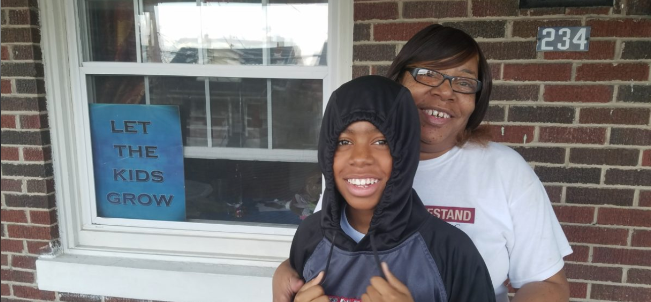 Ki'Anthony Tyus posing with his grandmother nearly a year before he died. Photo courtesy of WFPL News.