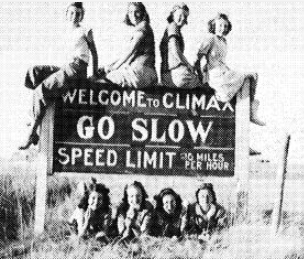 Climax welcome sign