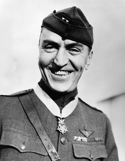 Capt. E.V. "Eddie" Rickenbacker wearing the Congressional Medal of Honor. (U.S. Air Force photo)