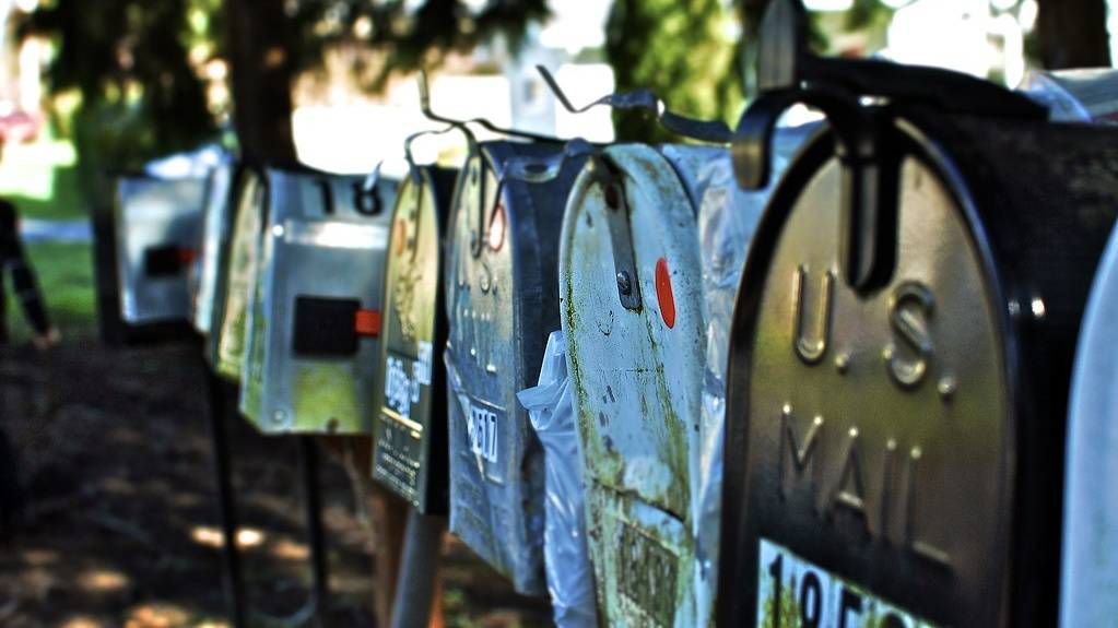 a row of parking meters