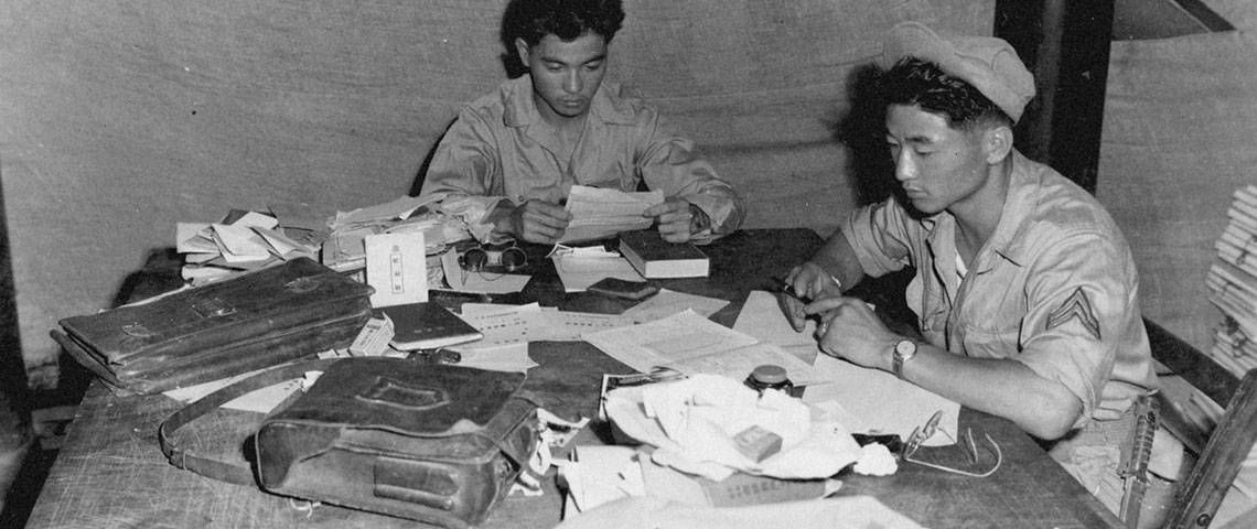 Nisei soldiers at Detachment 101 work on a Morale Operations Project. | Credit: US Army, Office of the Command Historian
