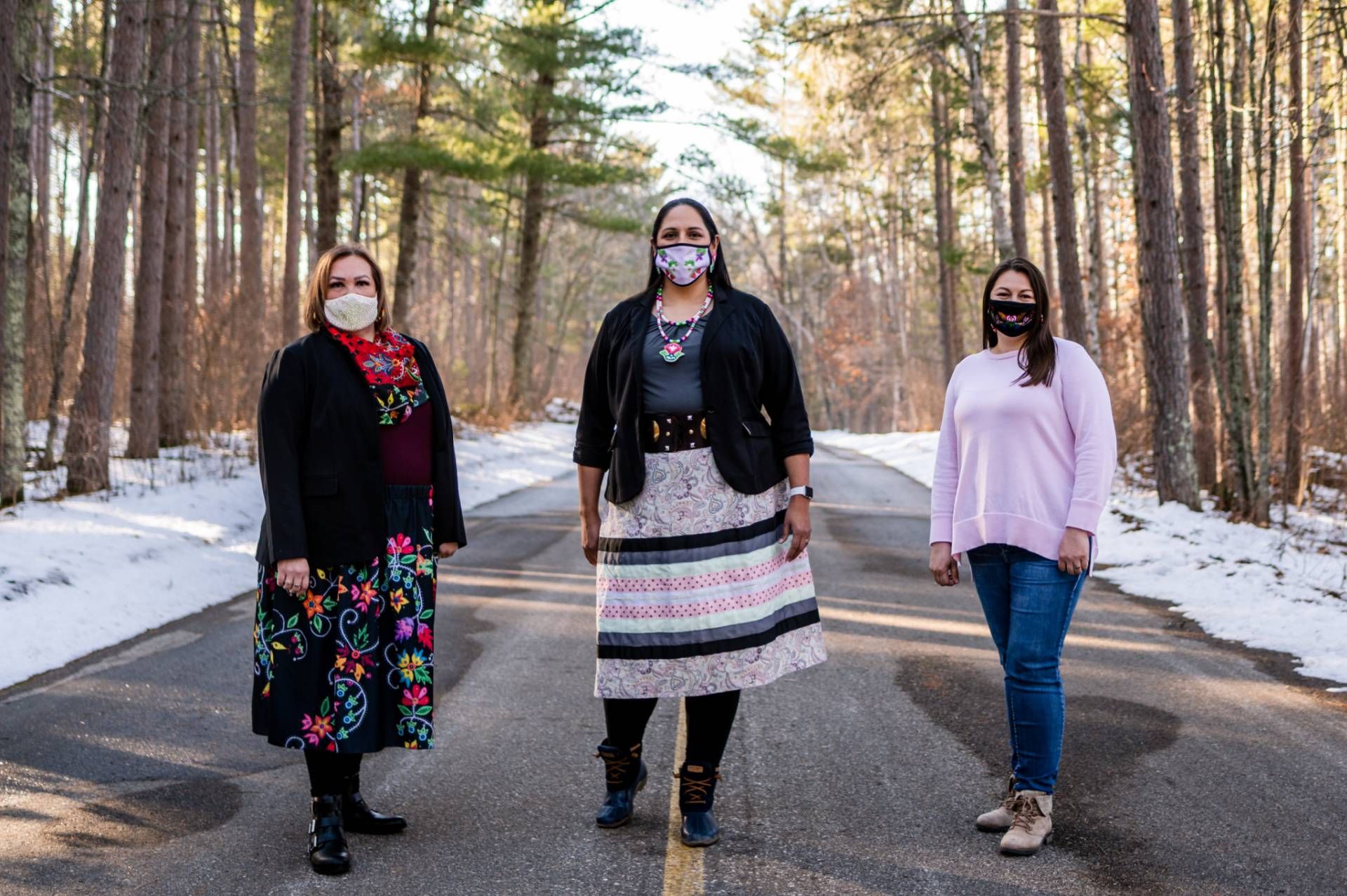 Native Nation Rebuilders L-R: Becky Graves, Veronica Veaux and Leah Monroe (Leech Lake Band of Ojibwe). Photo by Jacob Laducer Photography.