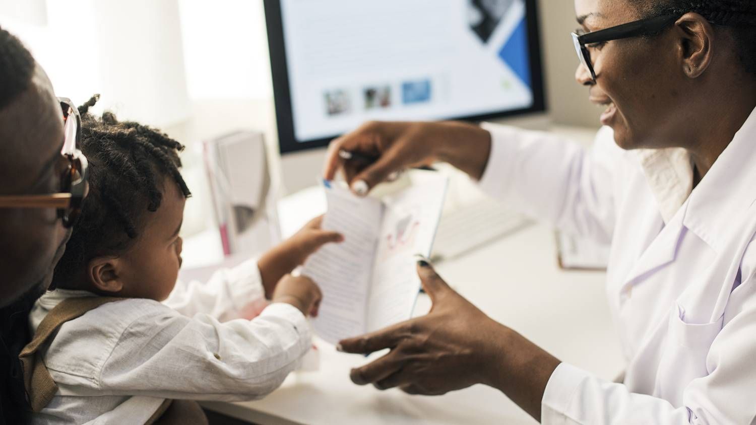 Young patient is getting diagnosed by a doctor