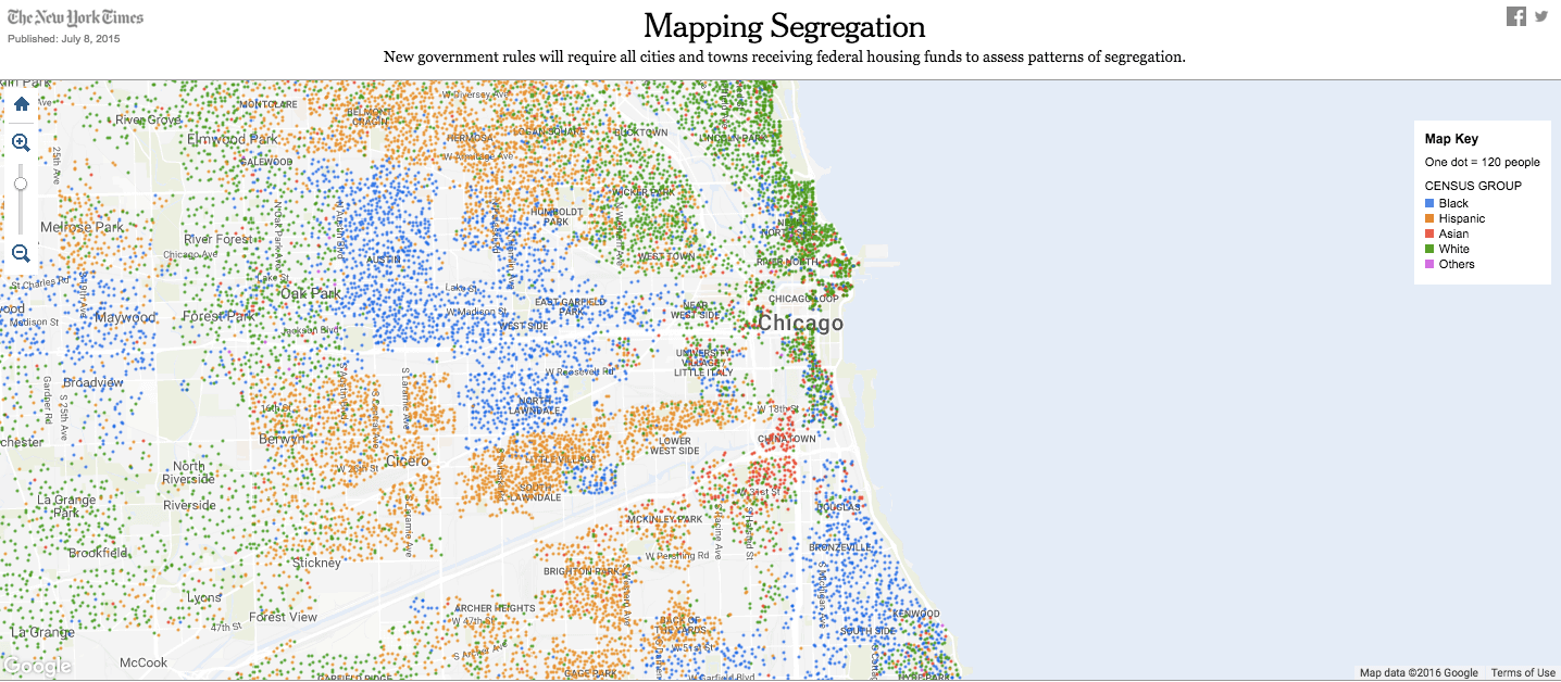 NYT Mapping Segregation - Chicago - July 2016