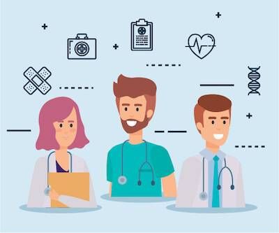 Illustration of 3 different types of doctor. DNA Ancestry Kits pbs rewire