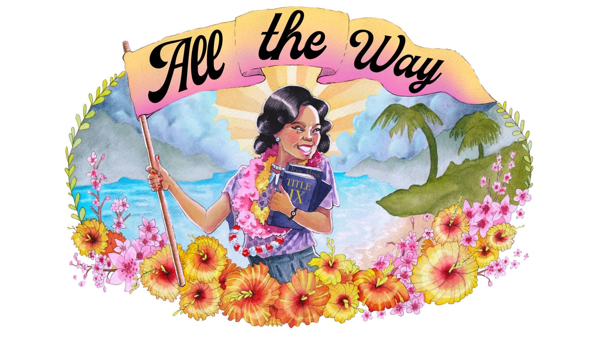 Illustration of Patsy Mink by Trisha Mason