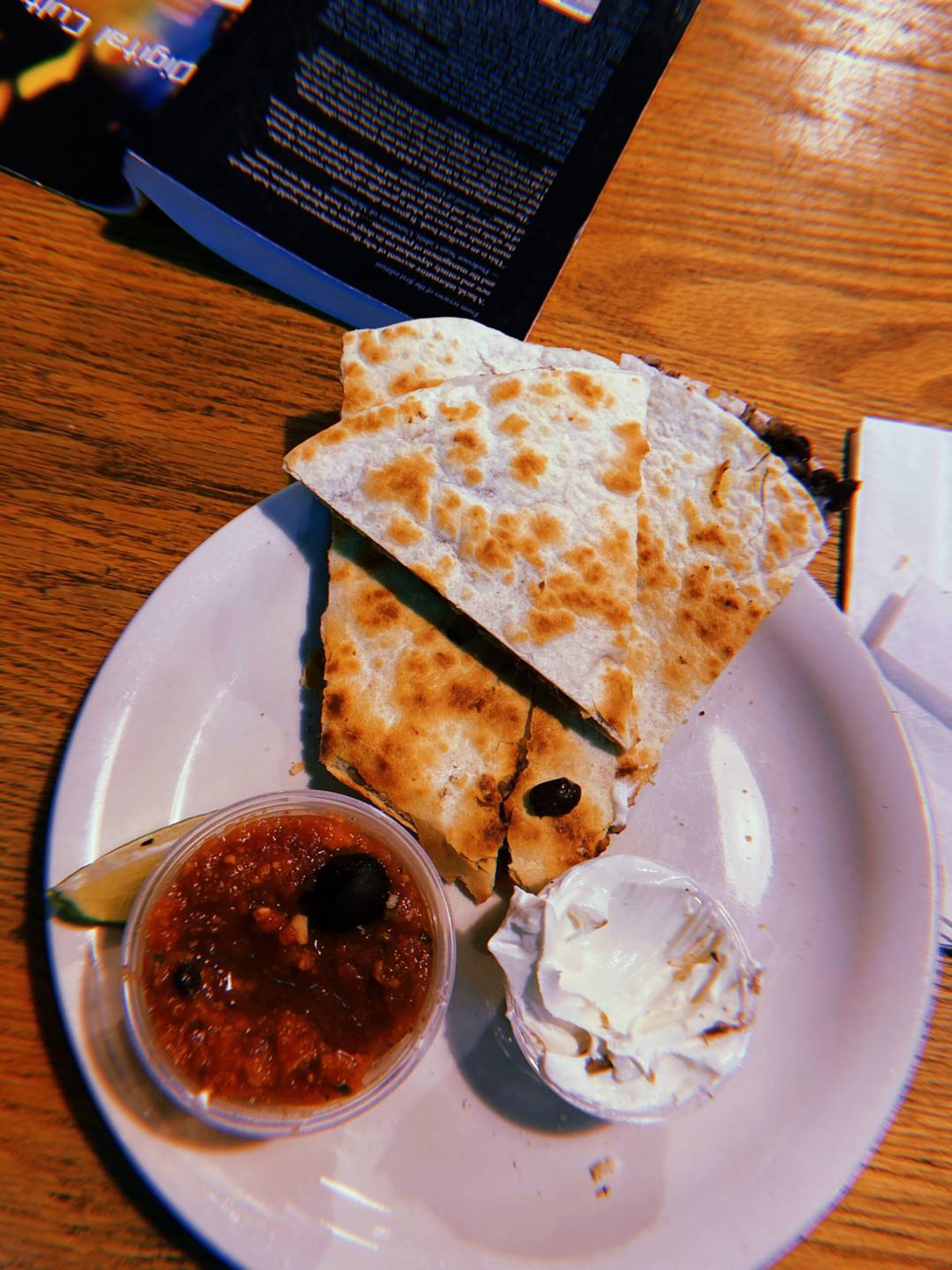 Quesadilla at Hard Times Cafe in Minneapolis. REWIRE PBS living public space