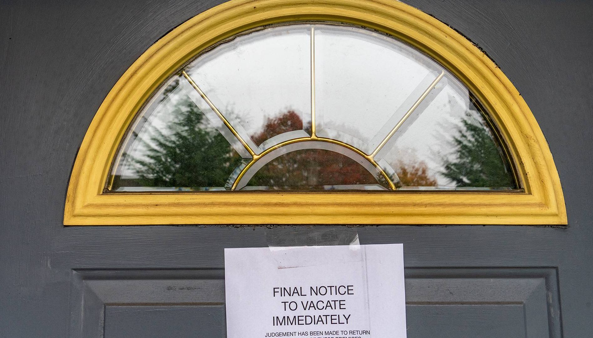 eviction notice on door. rewire pbs our future housing insecurity
